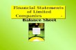 Financial Statements of Limited Companies - Balance Sheet.