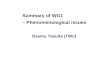 Summary of WG1 – Phenomenological issues Osamu Yasuda (TMU)