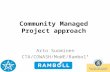 Community Managed Project approach Arto Suominen CTA/COWASH/MoWE/Ramboll.