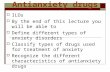 Antianxiety drugs  ILOs  By the end of this lecture you will be able to  Define different types of anxiety disorders  Classify types of drugs used.