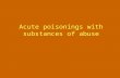 Acute poisonings with substances of abuse. Identification of intoxication Suspition of intoxication Vilnius toxikology clinic 2003 Preliminary CNS evaluation.