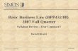 David Oliveiri Basic Business Law BPP432/80 Basic Business Law (BPP432/80) 2007 Fall Quarter Syllabus Review – Our Contract!! David Oliveiri.