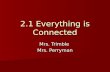 2.1 Everything is Connected Mrs. Trimble Mrs. Perryman.