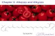 Chapter 3: Alkenes and Alkynes 1. Hydrogenation of Alkenes and Alkynes Hydrocarbons that have carbon-carbon double bond are called alkenes; those with.