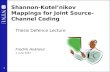 1 Shannon-Kotel’nikov Mappings for Joint Source- Channel Coding Thesis Defence Lecture Fredrik Hekland 1. June 2007.