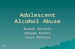 Adolescent Alcohol Abuse Brandi Nichols George Shafer Jesus Montoya BN.