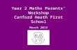 Year 2 Maths Parents’ Workshop Canford Heath First School March 2013.