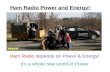 Ham Radio Power and Energy! Ham Radio depends on Power & Energy! It’s a whole new world of Power.