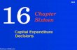 McGraw-Hill/Irwin 16-1 Capital Expenditure Decisions Capital Expenditure Decisions 16 Chapter Sixteen.