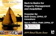Back to Basics for Property Management and Acquisition Presenter By: Beth Green, CPPM, CF Consultant Tara S. Miller, PMP, CPPM, CF.