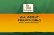 ALL ABOUT FRANCHISING PAN DE PIDRO FRANCHISE. WHAT IS FRANCHISING? Franchising is a business model wherein the owner of the business gives another entity.