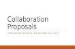 Collaboration Proposals HERMANN SCHMICKLER, MELBOURNE 18.3.2015.