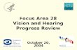 F ocus Area 28 Vision and Hearing Progress Review October 20, 2004.