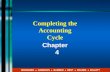 Completing the Accounting Cycle Chapter 4 HORNGREN ♦ HARRISON ♦ BAMBER ♦ BEST ♦ FRASER ♦ WILLETT.