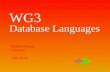 WG3 Database Languages Stephen Cannan Convenor 2002-05-06.