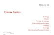 Prof. R. Shanthini Dec 10, 2011 1 Module 01 Energy Basics Energy Power Forms of energy Thermodynamic laws Entropy Exergy Combustion fundamentals.