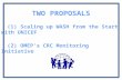 TWO PROPOSALS (1) Scaling up WASH from the Start with UNICEF (2) OMEP’s CRC Monitoring Initiative.