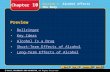 Preview Bellringer Key Ideas Alcohol Is a Drug Short-Term Effects of Alcohol Long-Term Effects of Alcohol Chapter 10 Section 1 Alcohol Affects the Body.