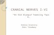 CRANIAL NERVES I-VI “On Old Olympus Towering Tops A…” Andrea Gianniny Eden Treadway.
