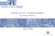 1 Quality of Care – Quarterly Report Key Quality Indicators March 2008.
