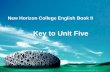 New Horizon College English Book II Key to Unit Five.