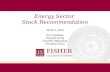 Energy Sector Stock Recommendation March 2, 2010 Eric DeWees Honglei Gong Charles Hathaway Danqing Zhou.