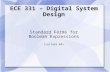 ECE 331 – Digital System Design Standard Forms for Boolean Expressions (Lecture #4)