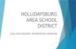 HOLLIDAYSBURG AREA SCHOOL DISTRICT 2015-2016 BUDGET INFORMATION SESSIONS.