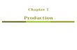 Chapter 1 Production. Outline.  The input-output relationship: the production function  Production in the short term  Production in the long term.