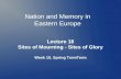 Nation and Memory in Eastern Europe Lecture 18 Sites of Mourning - Sites of Glory Week 10, Spring TermTerm.