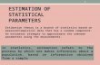 ESTIMATION OF STATISTICAL PARAMETERS Estimation theory is a branch of statistics based on measured/empirical data that has a random component. An estimator.