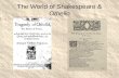 The World of Shakespeare & Othello. Key terms Quarto Folio (1623) tragedy (Senecan) soliloquy rising action imagery vs. symbolism colonialism vs. postcolonialism.