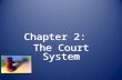 Chapter 2: The Court System Chapter 2: The Court System