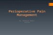 Perioperative Pain Management Dr. Mahmoud Abdel-Khalek.