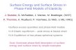 J. Slutsker, G. McFadden, J. Warren, W. Boettinger, (NIST) K. Thornton, A. Roytburd, P. Voorhees, (U Mich, U Md, NWU) Surface Energy and Surface Stress.