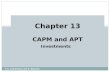 © K. Cuthbertson and D. Nitzsche Chapter 13 CAPM and APT Investments.