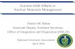 Current DOE Efforts in Nuclear Materials Management Patrice M. Bubar Associate Deputy Assistant Secretary, Office of Integration and Disposition (EM-20)