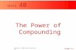 Copyright © 2008 Pearson Education, Inc. Slide 4-1 Unit 4B The Power of Compounding.