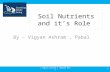 Soil Nutrients and it’s Role By – Vigyan Ashram, Pabal 1 | Vigyan Ashram | INDUSA PTI |