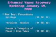 Enhanced Vapor Recovery Workshop January 19, 2000 Enhanced Vapor Recovery Workshop January 19, 2000 FNew Test Procedures Spillage(TP-201.2C) “Dripless”