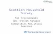 Scottish Household Survey Nic Krzyzanowski SHS Project Manager Communities Analytical Services.