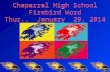 Chaparral High School Firebird Word Thur., January 29, 2014.