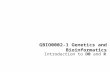 GBIO0002-1 Genetics and Bioinformatics Introduction to DB and R.