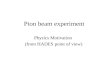 Pion beam experiment Physics Motivation (from HADES point of view)