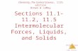 Intermolecular Forces © 2009, Prentice-Hall, Inc. Sections 11.1-11.2, 11.5 Intermolecular Forces, Liquids, and Solids Chemistry, The Central Science, 11th.