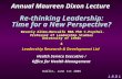L R D L Annual Maureen Dixon Lecture Re-thinking Leadership: Time for a New Perspective? Beverly Alimo-Metcalfe MBA PhD C.Psychol. Professor of Leadership.