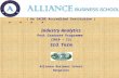 ( An IACBE Accredited Institution ) Industry Analytics Post Graduate Programme (2010 – 12) 3rd Term Alliance Business School Bangalore.