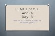 LEAD Unit 6 Week4 Day 3 How do different kinds of animals grow?