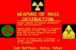 WEAPONS OF MASS DESTRUCTION Sam Huffman, Betsy Yuhas A chemical, biological, or radioactive weapon capable of causing widespread death and destruction.