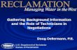 Gathering Background Information and the Role of Technicians in Negotiations Doug Oellermann, P.E.